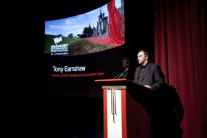 film festival pictureville how the west was won Tony Earnshaw introducing Sir Christopher Frayling  march 26 2011 image 1 sm.jpg